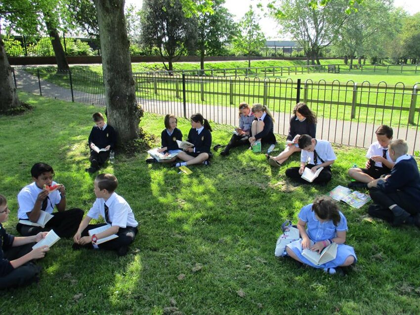 Image of Year 6 enjoying some 'down time' after SATs Week